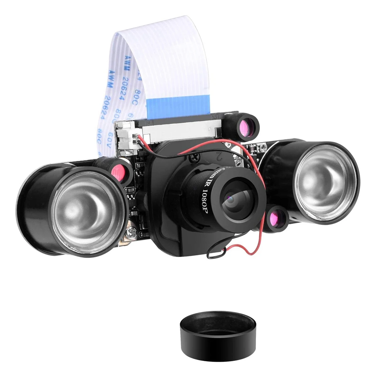 

Night Vision IR-Cut Video Camera 1080P HD Webcam 5MP OV5647 Sensor for Raspberry Pi RPi 4 3 B B+
