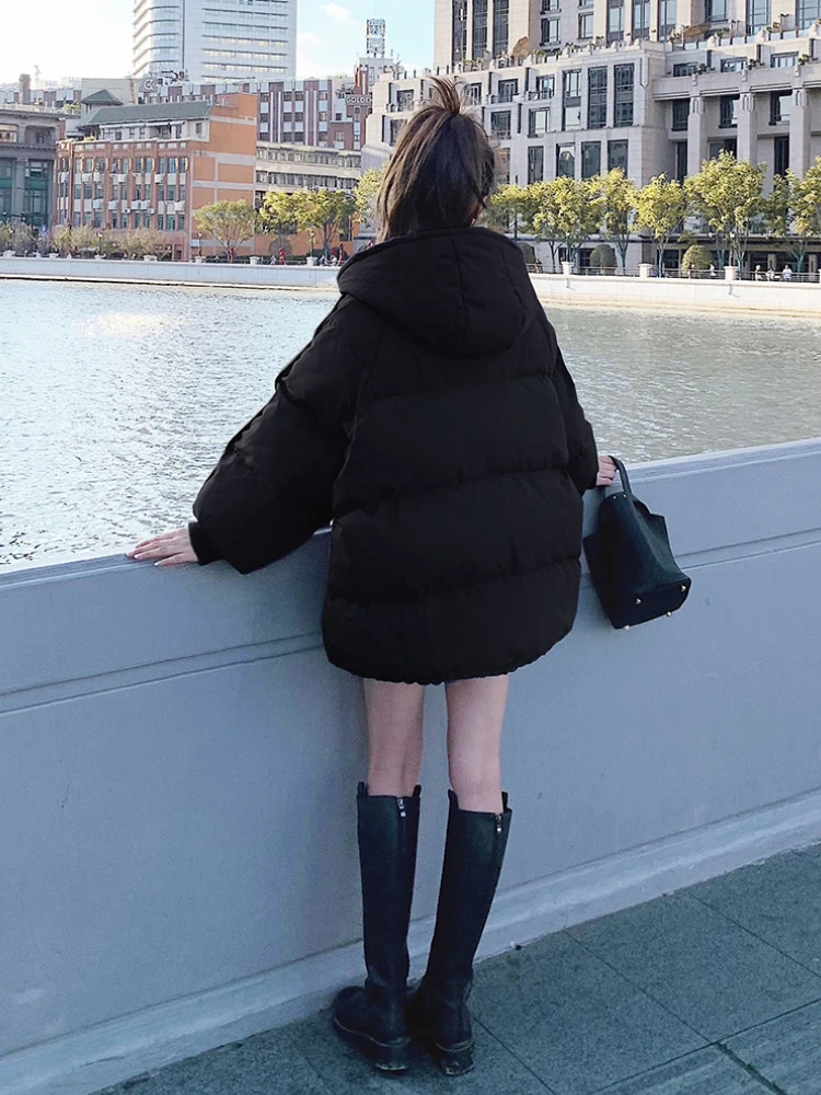 Short Jacket Women New In Winter Coat Korean Fashion Loose Thick Coats Woman Winter 2022 Basic Female Clothing Office Lady Tops