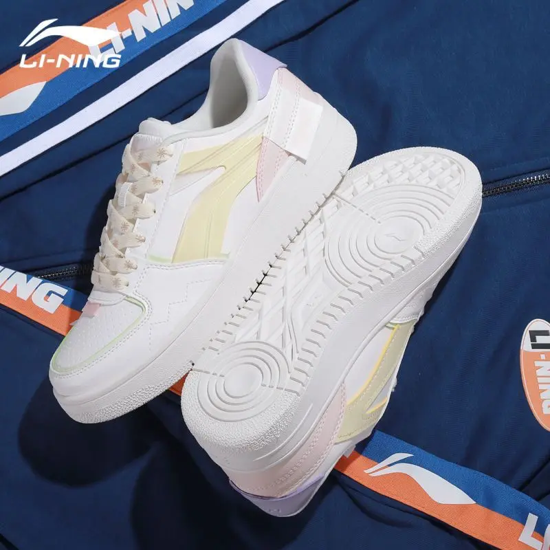 2023 Li Ning board shoes women's casual shoes new low-top anti-slip light soft student women's shoes sports shoes