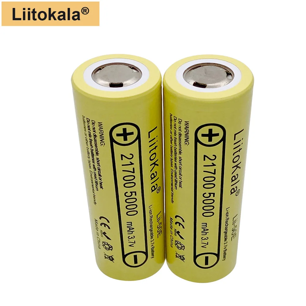 2 шт. LiitoKala 3 7 в USB 21700 5000 мАч | Электроника