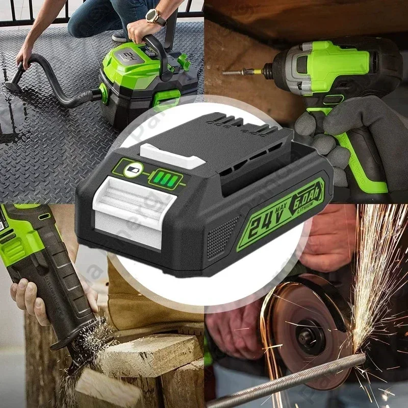 Для Greenworks 24 В 6 0 Ач аккумулятор TASCHE 708 29842 литиевый — совместимый с 20352 22232 Werkzeuge