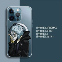 tomura shigaraki collage bnha anime transparent magsafe magnetic magnet phone case for for iphone 13 12 11 pro max mini