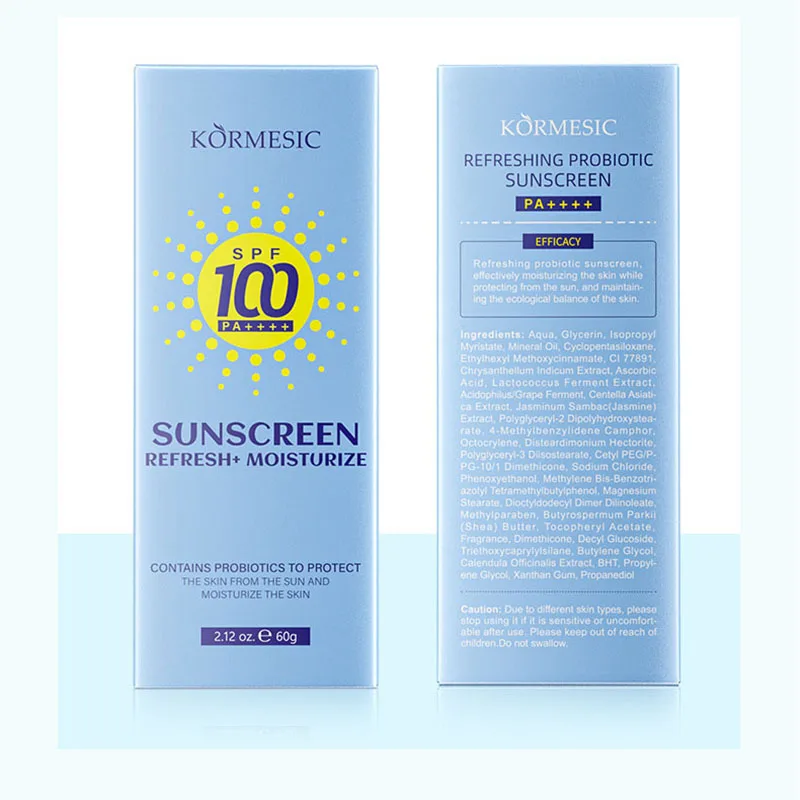 Солнцезащитный крем KORMESIC SPF100 PA++++ с пробиотиками, освежающий, нелипкий, с защитой от УФ-излучения, увлажняющий, для лица и тела. (art.: 3920da85a883b) - 3920da85a883b