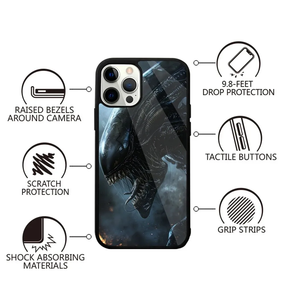 Чехол для телефона Movie A-Alien Xenomorph с сильным магнитом IPhone 15 14 13 Pro Max Plus 11 12 Мини