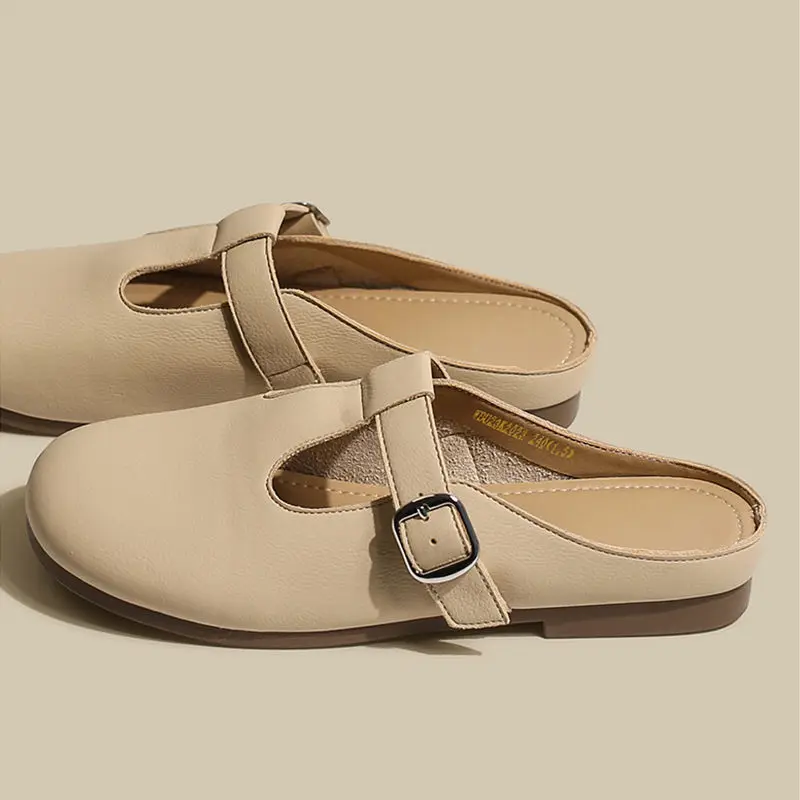 

Low Shoes Ladies' Slippers Cover Toe Slipers Women Luxury Slides Soft 2023 Designer Flat Rome Rubber PU Cover Toe Shoes Woman 20