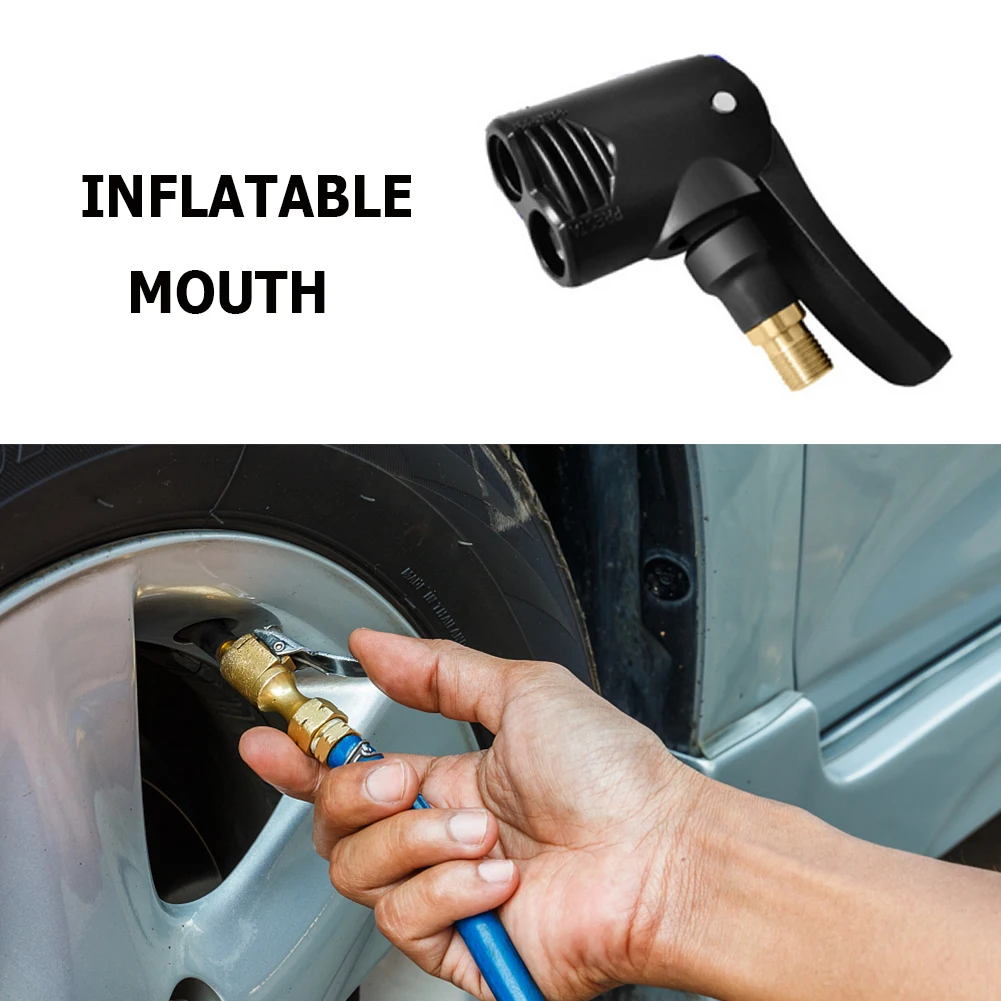 

2 in 1 Brass Inflator Inflatable Pump Car Truck Tire Air Chuck Portable Car Tyre Wheel Valve Clip Clamp Connector Nozzle Adapter