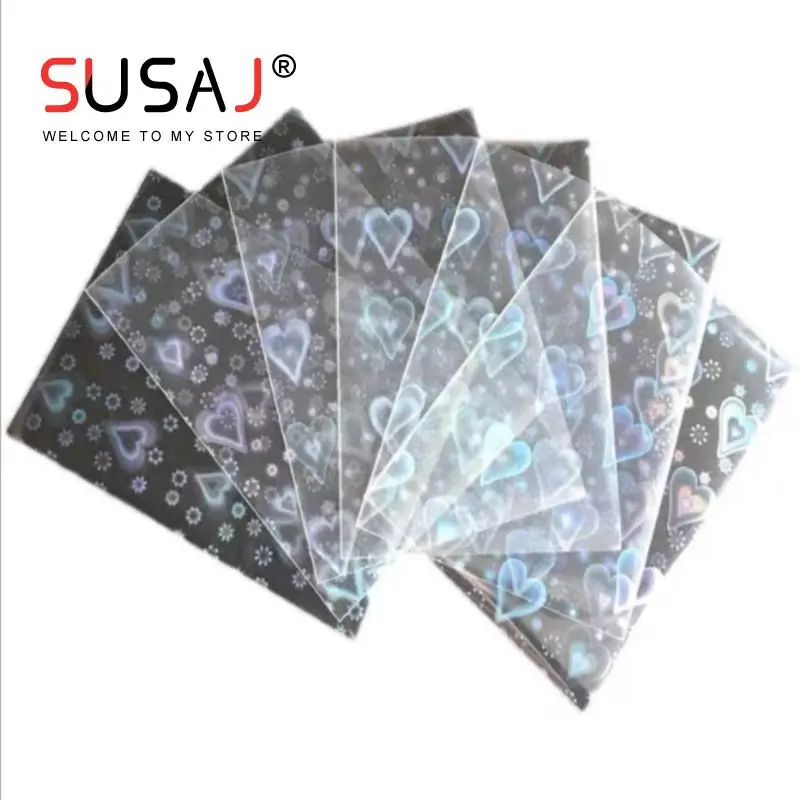 

100 шт., голографические защитные чехлы для фотографий