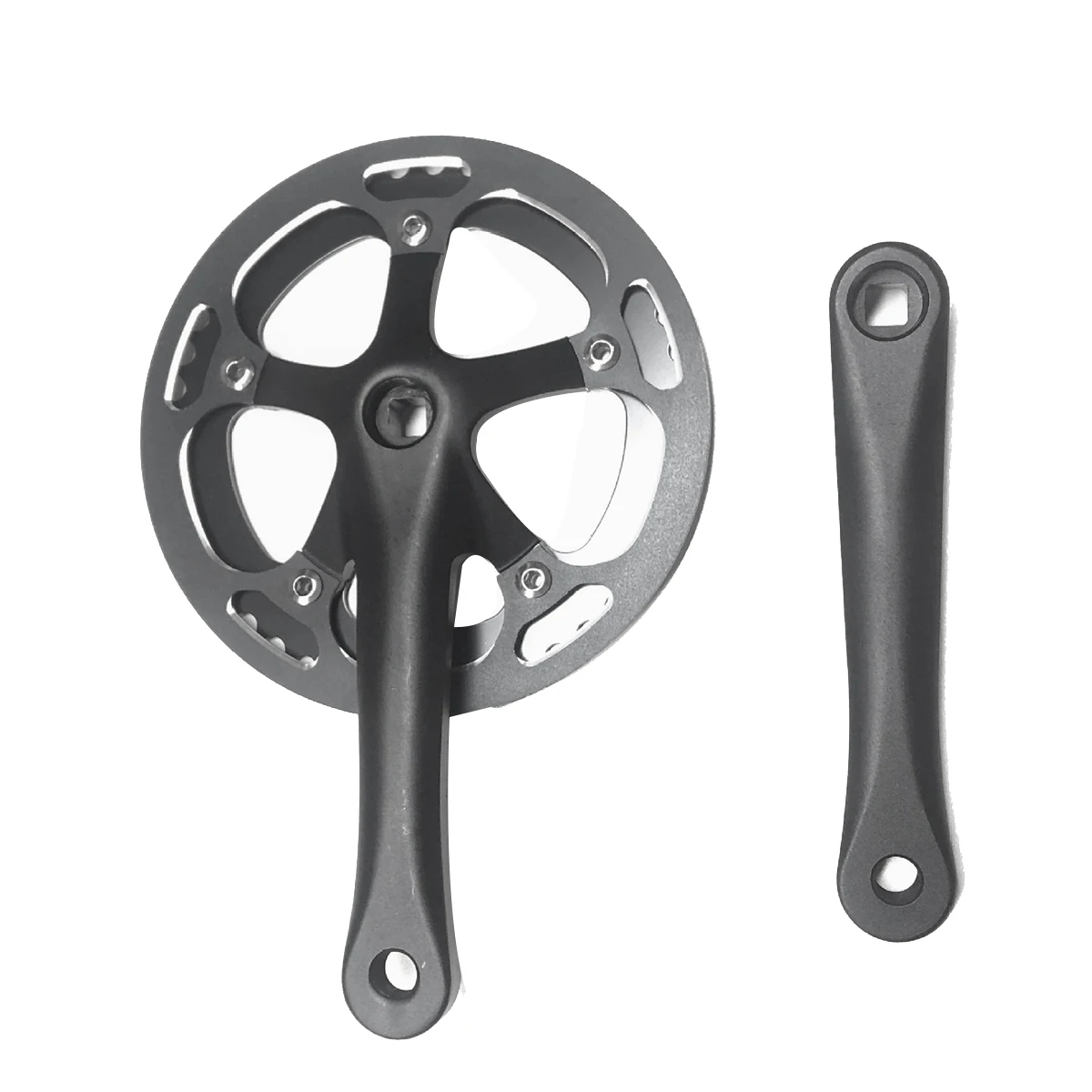 

52T Folding Bike Crank Set Single Speed Bicycle Crankset 170mm Tooth Plate CNC Protect Cover Bike Crank Set Sprocket