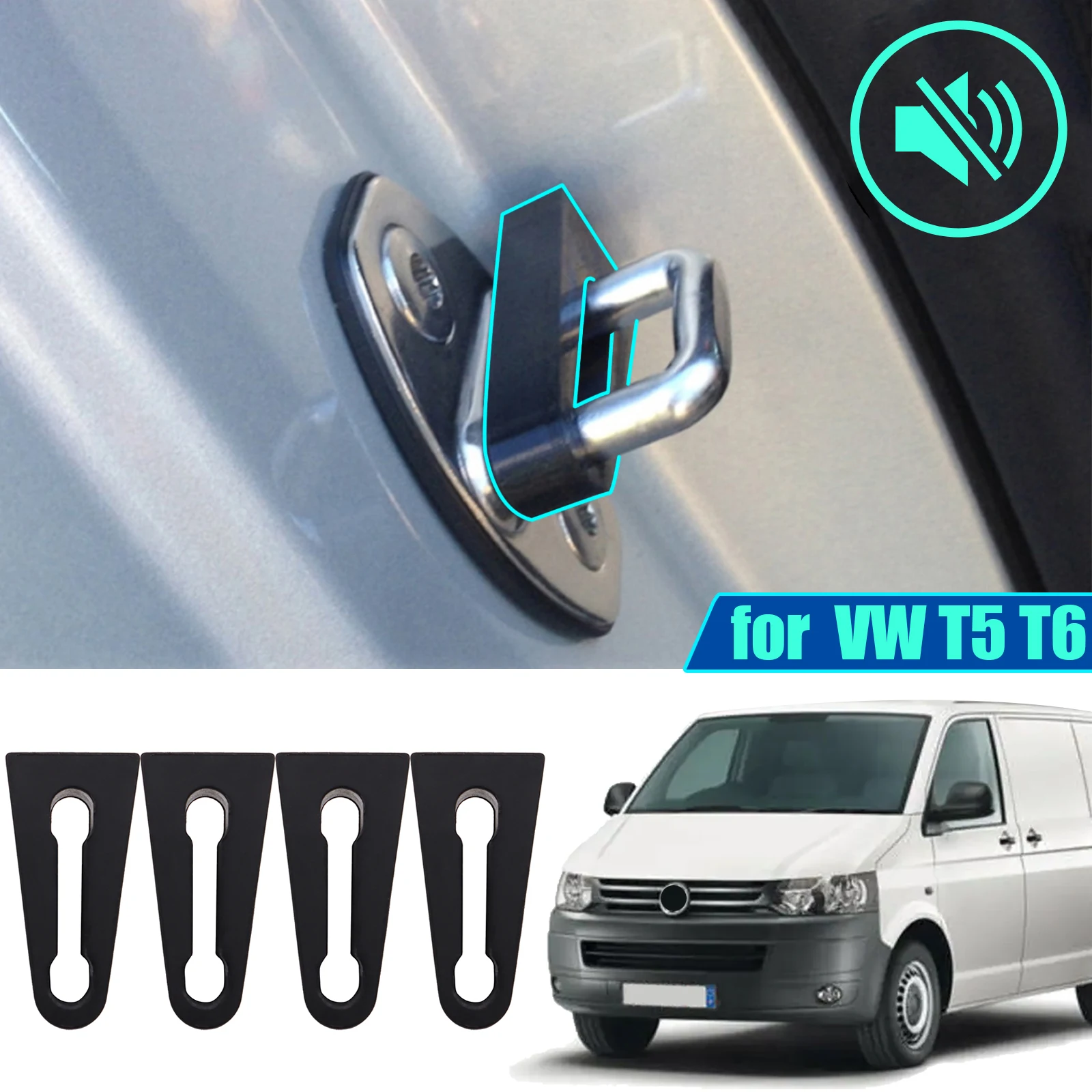 

Буферный демпфер дверного замка для Volkswagen Transporter T5 T6 Caravelle Multivan, звукоизоляционная изоляция, тихая глухота, существующая шумоуплотнение