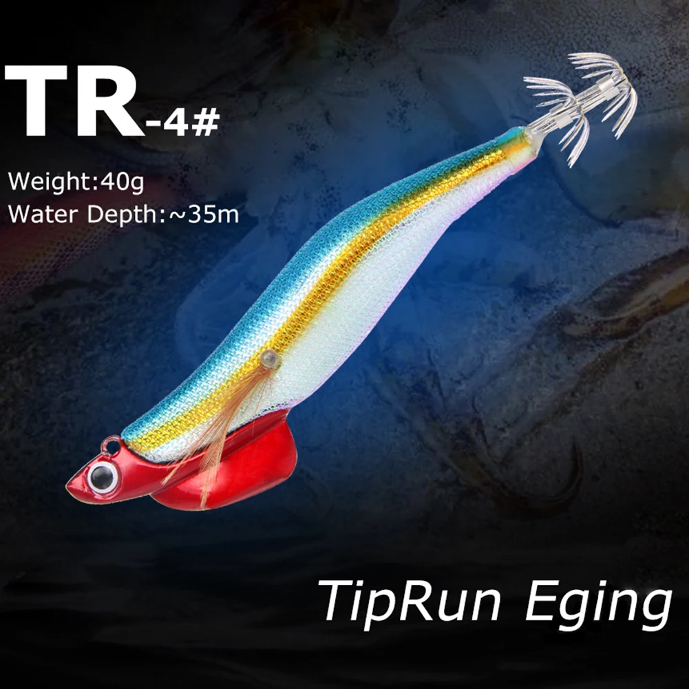 

Lead Head Wood Shrimp Squid Hook Sea Fishing Bait Octopus Cuttlefish Deepwater Lead Wood Shrimp TR Squid Hook 40g Tackle