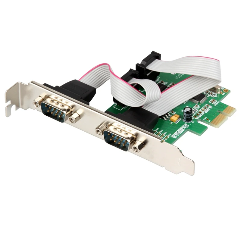 PCI Express 2 порта последовательная карта RS232 Com Db9 контроллер PCI-E 1 0X1 WCH382 чип с