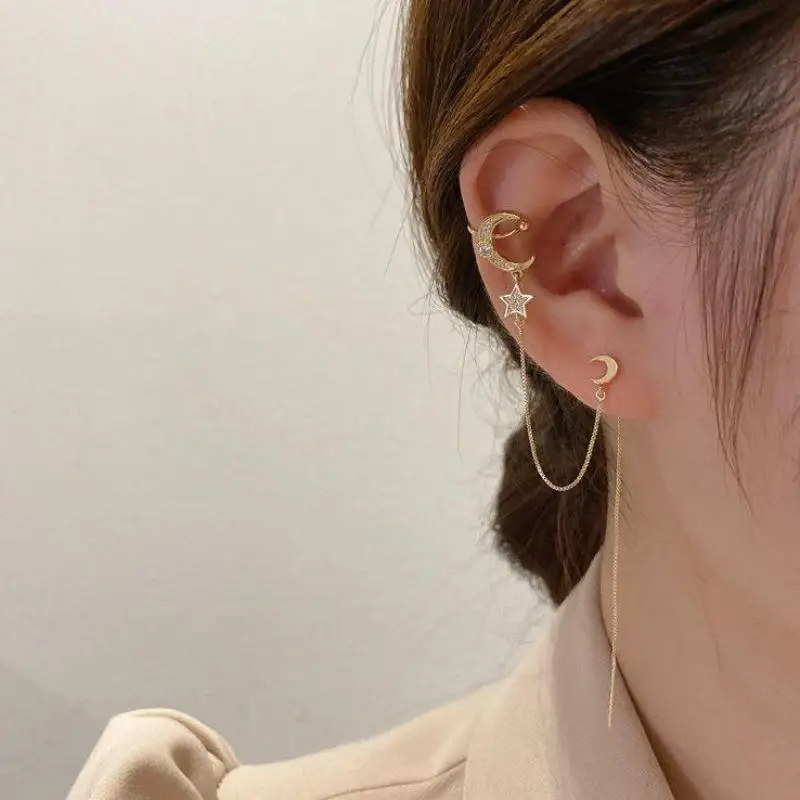 

Корейские серьги, Модная бижутерия, винтажные серьги, звезда, луна, эффектные серьги для женщин, подарки, оптовая продажа, серьги Oorbellen