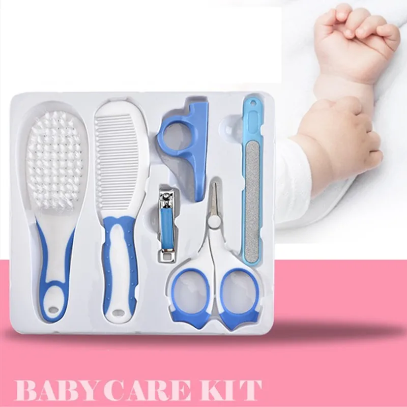 

6pcs/set Portable Nail Trimmer Tool Baby Brush Comb Nail Clipper Manicure Care Set