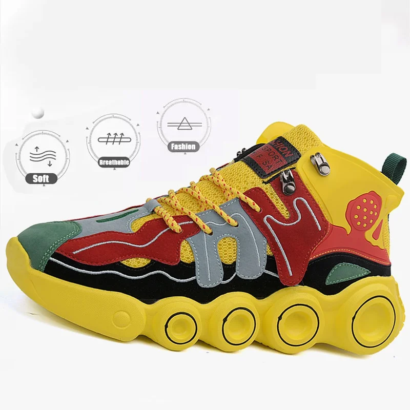 Brand New Mens Basketball Shoes Comfortable Sports Shoes Outdoor Breathable Walking Shoes Athletic Shoes for Male Tenis Basket