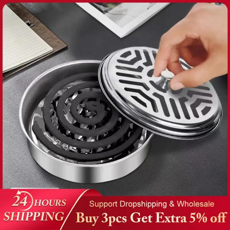 

Портативный держатель для противомоскитной спирали, коробка с крышкой, поднос для комаров, зубья для ногтей, держатель для противомоскитной спирали, летний