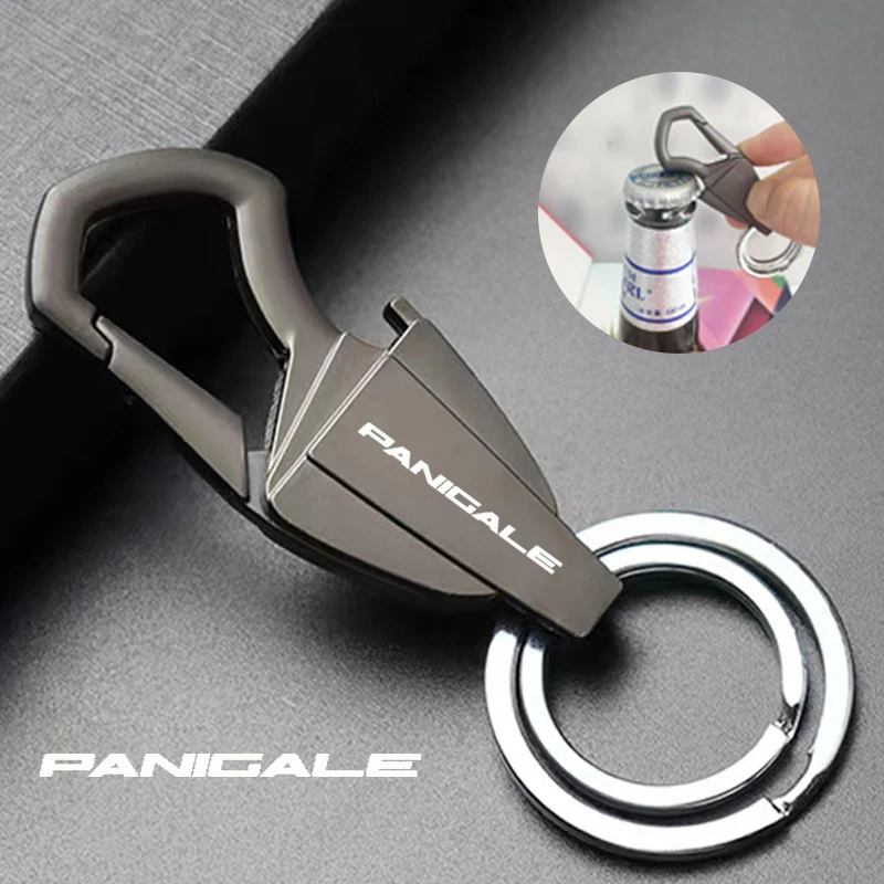 

For Panigale V2/V4/S/R 848/EVO 1098/R/S 1198/R/S Customized LOGO Motorcycle Keychain Zinc Alloy Multifunction Car Play Keyring