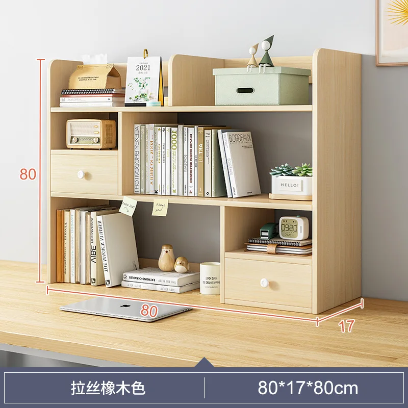 

Aoliviya Official New Bookshelf Desktop Home Bedroom Office Desk Small Multi-Layer Shelf Living Room Desk Storage Cabinet Simply