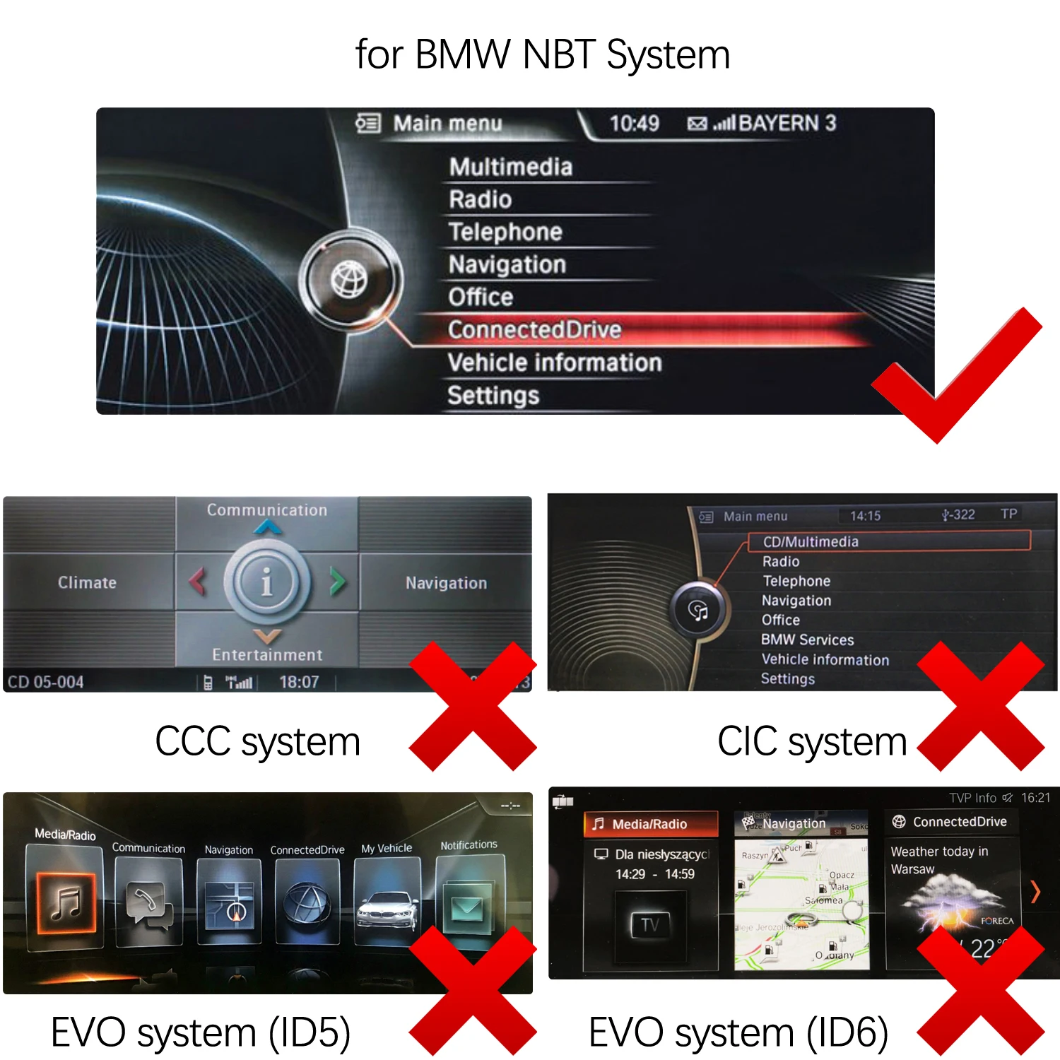 Road Top беспроводной Apple CarPlay Android автомобильный декодер интерфейс NBT для BMW 1 серии F20