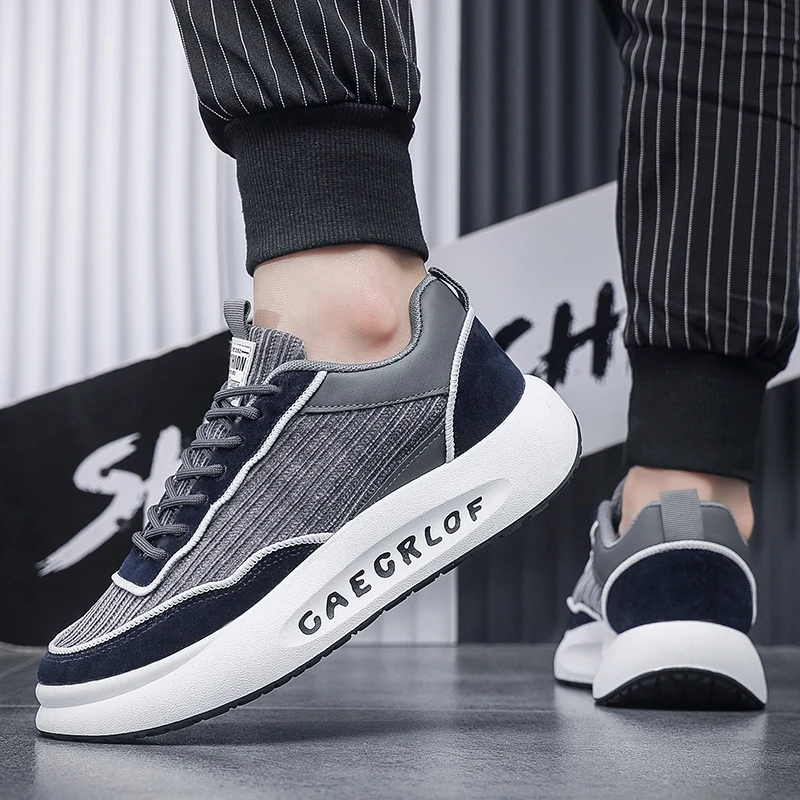 Кроссовки для мужчин теннисная спортивная обувь на шнуровке дышащая сетчатая