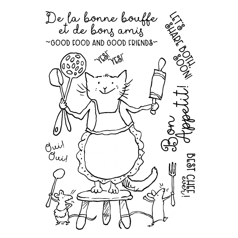 Новинка 2022 прозрачные штампы с рисунком животного кошки мамы и металлические