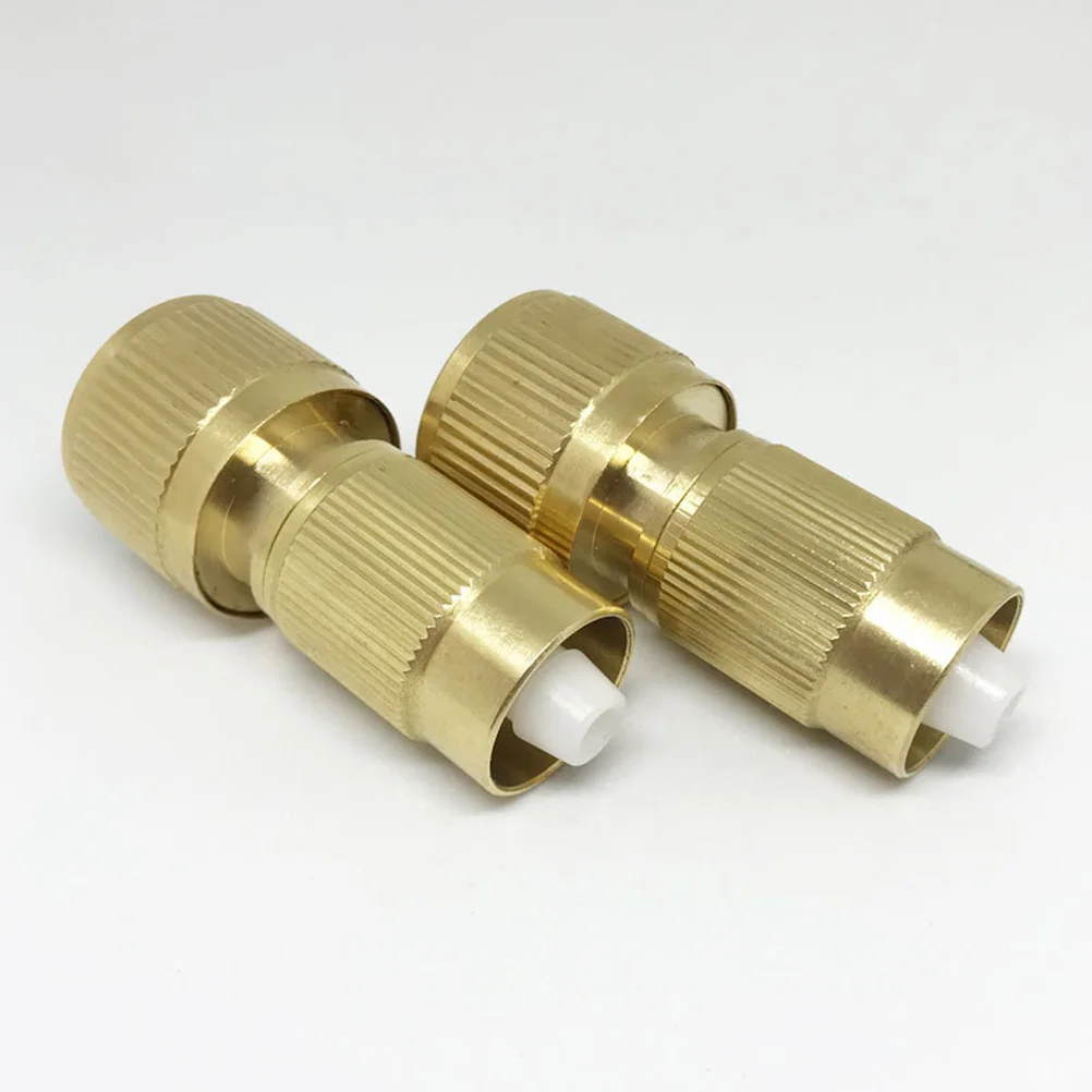

2pcs Quick Connector Sturdy Prime Golden Durable Quick Connector for Garden Hose