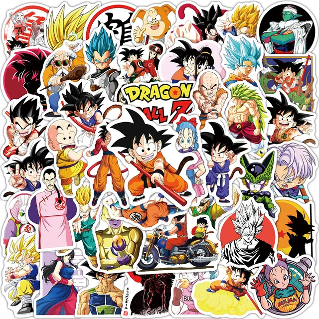 50/100pcs Anime Dragon Ball Stickers for Kids DIY Graffiti Skateboard Laptop Water Bottle Motorcycle Cartoon Toy Decals Sticker 4