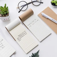 kraft cover schedule notebook mini rectangle portable agenda planner check list blank memo grid notepad stationery