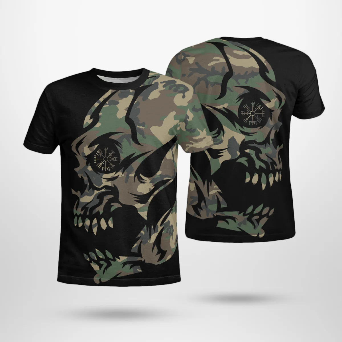 

Vintage 3D Print Camo Skull Viking Tee Shirt Men/Boy Black Streetwear O-ncek Tshirt Man Tops Clothes Oversize ropa aesthetic