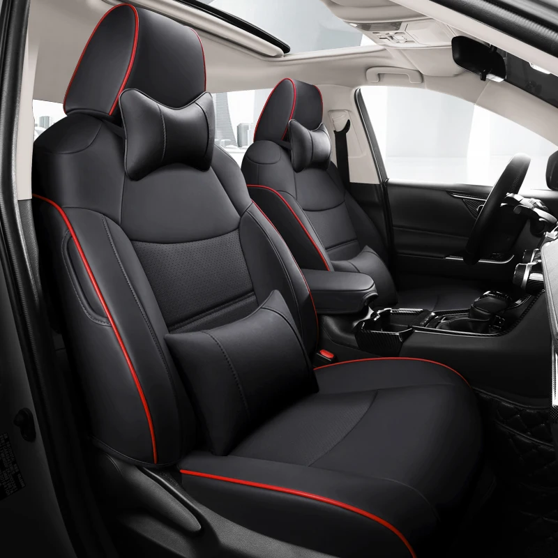 

Full Coverage Custom Car Seat Covers For Toyota Rav4 2020 2021 2022 Auto Accessories Waterproof Leather Protection Cushion