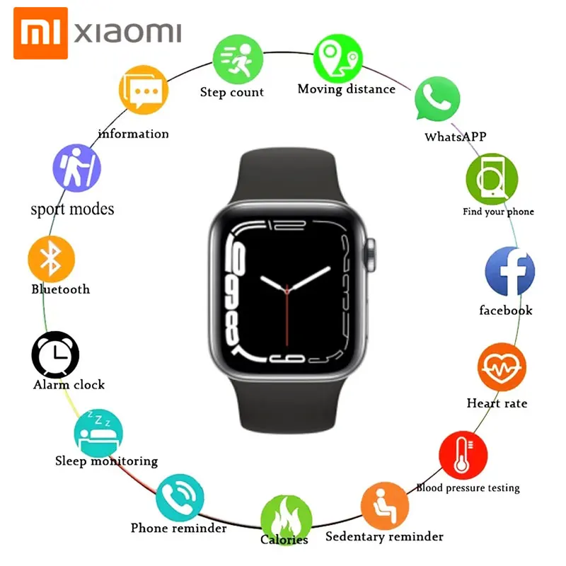 

2022 New Xiaomi Smart Watch I7 Pro Max Phone Custom Watch Blood Pressure Detection Sports Waterproof Men's Ladies Smart Watch