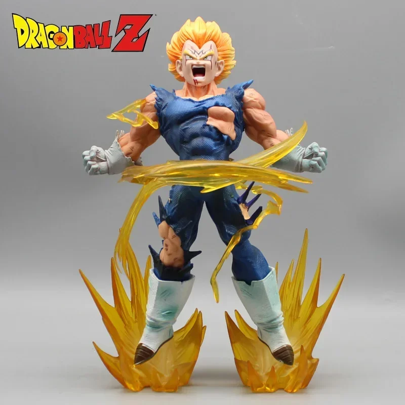 

27cm Dragon Ball Pt Demon Vegetavs Buou Explosion Gas Hand Operated Model Ornaments Anime Surrounding Birthday Gift For Children
