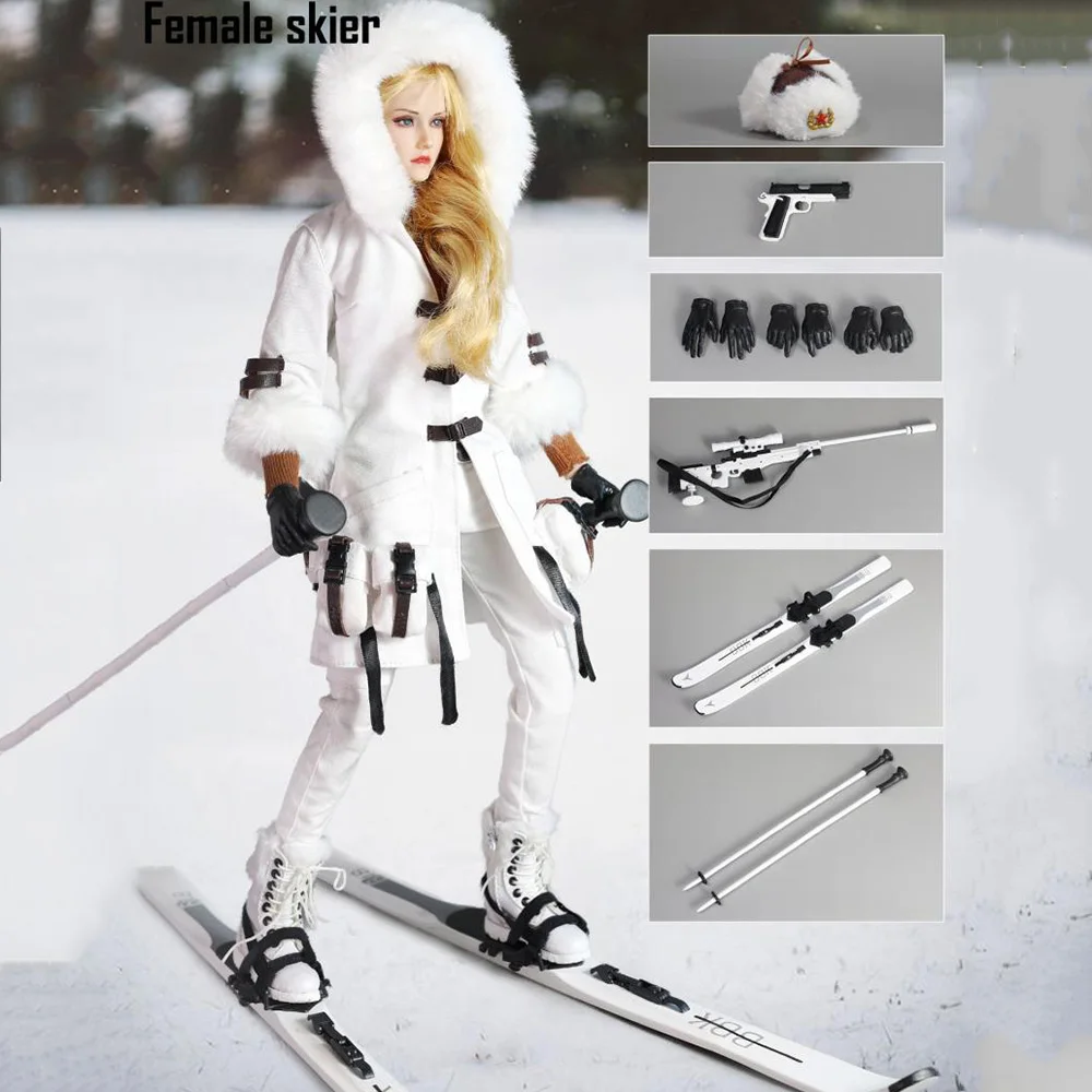 

В наличии BBK BBK018 1/6 масштаб коллекционный Снежный снайперский женский Skier 12 дюймов полный комплект Solider экшн-фигурка модели игрушки для фанатов