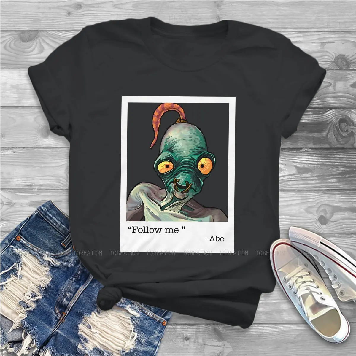 Футболка Abe Follow Me для девочек игровые футболки OddWorld стильная женская футболка 4XL