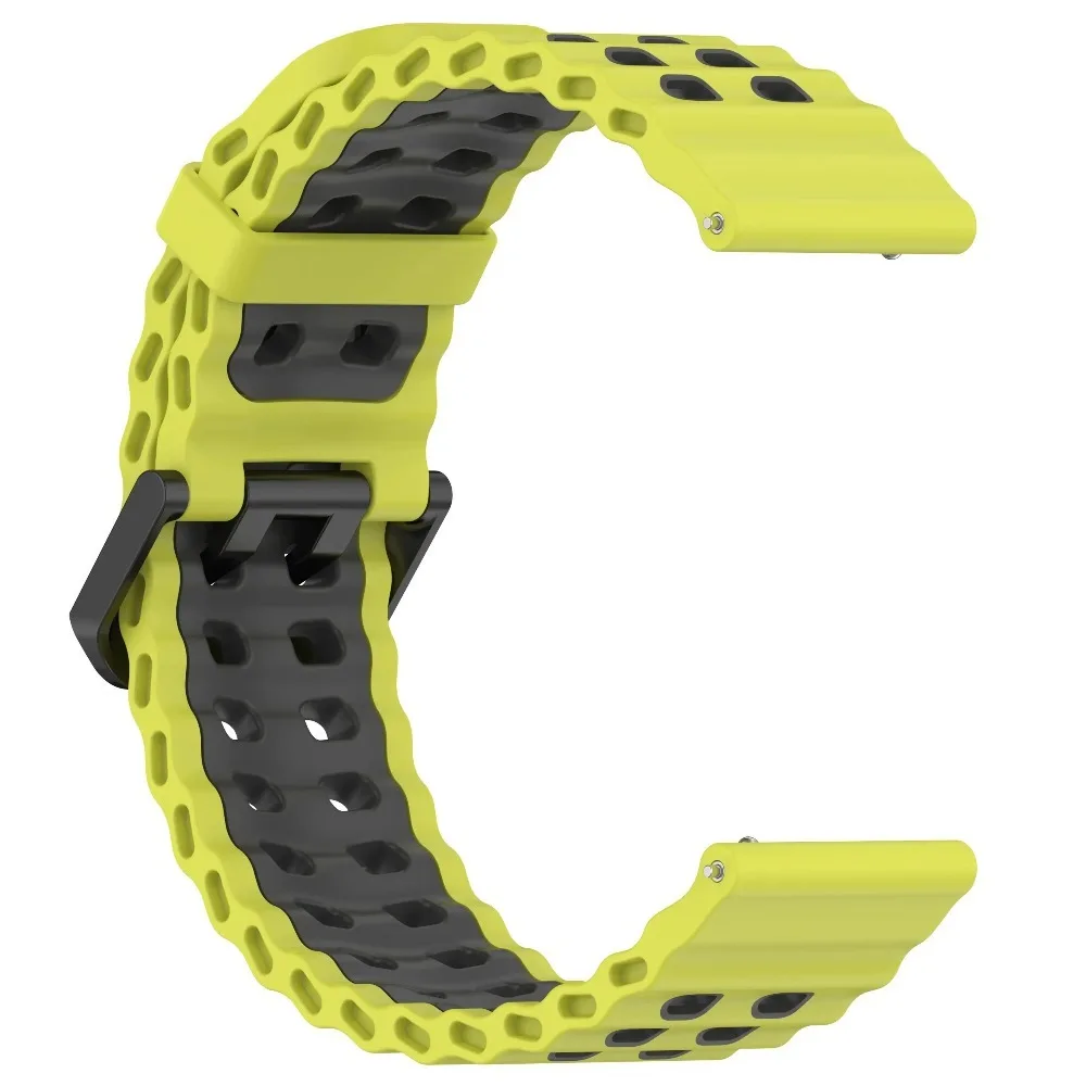 Фото Силиконовый ремешок Ocean Strap 22 мм для Xiaomi Watch 5 S4-3-2-1, дышащий браслет для часов OPPO Watch X X2 X3 S/Realme Watch 5 №4