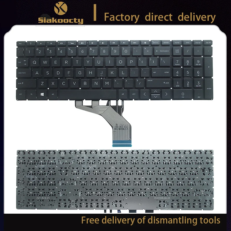 

Siakoocty KEYBOARD FOR HP 15-DA 15-DB 15-DX 15-DR 15-EC 15-CA 15-CN 15-CW 15-CX 15-CS 250 255 G7 US Without Frame Black Keyboard