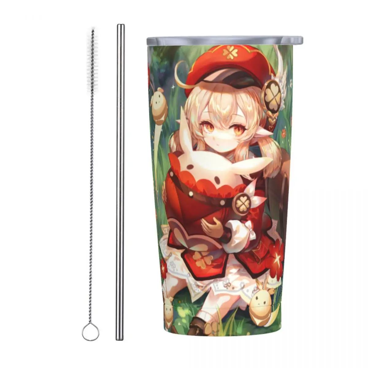 Термокружка с крышкой и соломинкой 20 унций