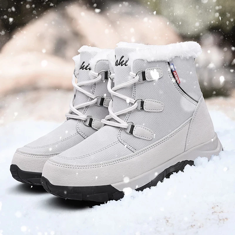 

Nine o'clock Winter New Women's Snow Boots Stylish Soft Lace-up Warm Lined Female Shoes Comfortable Quality Anti-skid Footwear