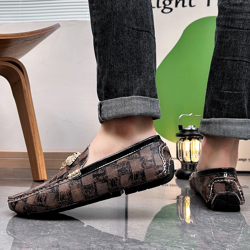 Мужские повседневные Мокасины размера плюс 38-48 мужские деловые туфли розового