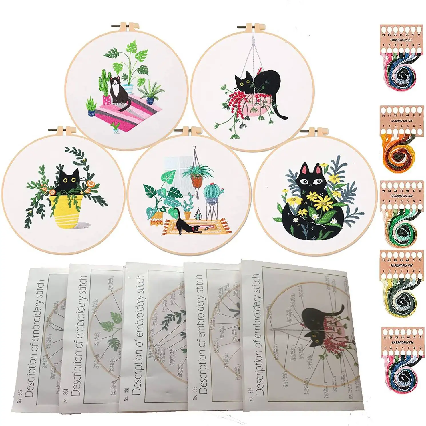 

Hand Embroidery Kit for Beginners 30 Pack Cross Stitch Kits Embroidery Kit for Adults Embroidery Starter Kit
