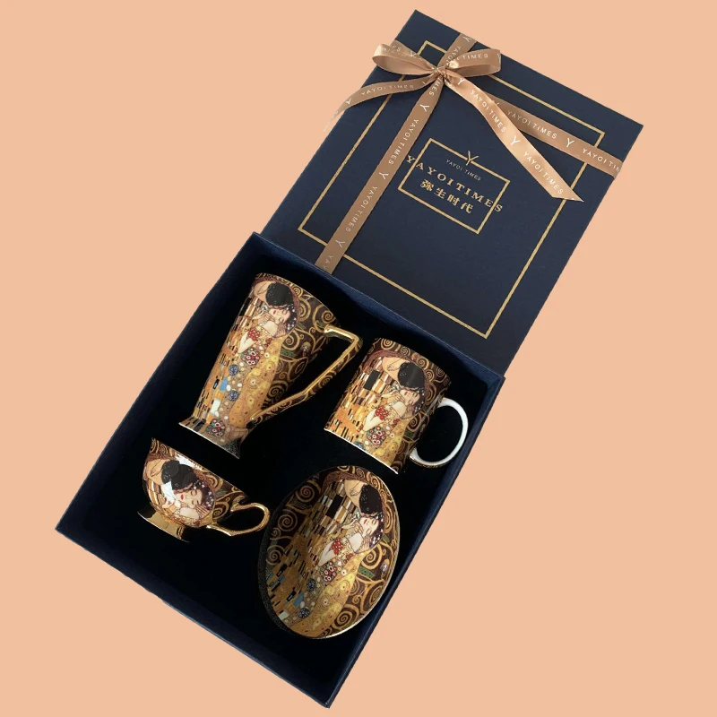 Фото Известная кофейная чашка Klitt из костяного фарфора с рисунком, кружка для послеобеденного чая, европейская маленькая Роскошная чашка, кофейные чашки, чайная чашка, набор №4