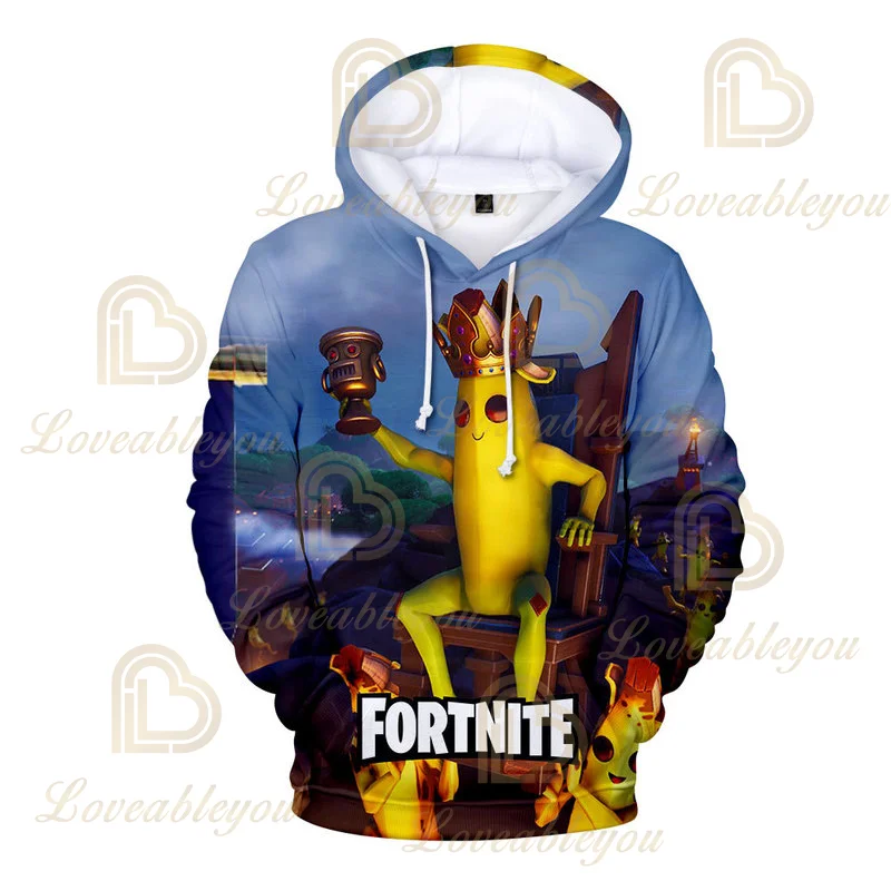 Новая Объемная толстовка Fortnite для мальчиков и девочек-подростков Детская