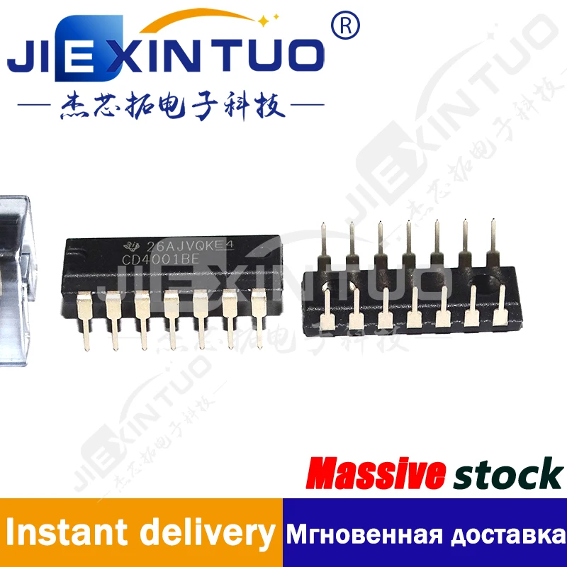 CD4001BE IC GATE NOR 4CH 2-INP 14DIP NOR Gate IC 4-канальный 14-PDIP