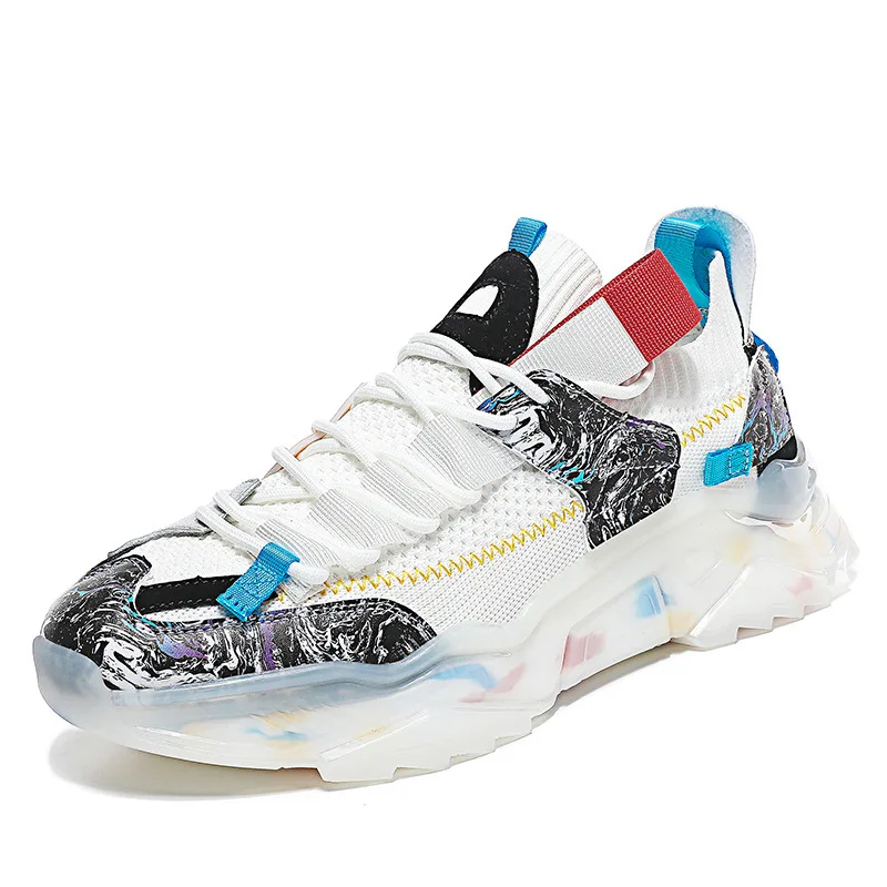 

Xikuo 2023 New Spring and Autumn Net Shoes Running All Match Breathable Casual Fashion Sports Daddy Men's Women's Shoes