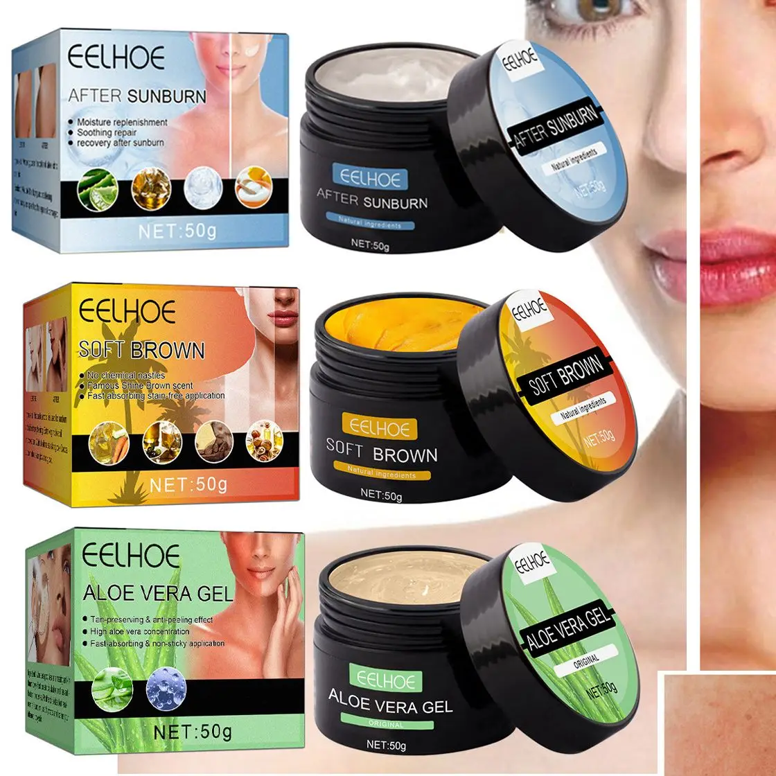 

Aloe Gel Blackening Cream Summer Beach Bronze Tone Blackening Sunshine Lotion Skin Sunburn Nourishing Mild Repair Gel
