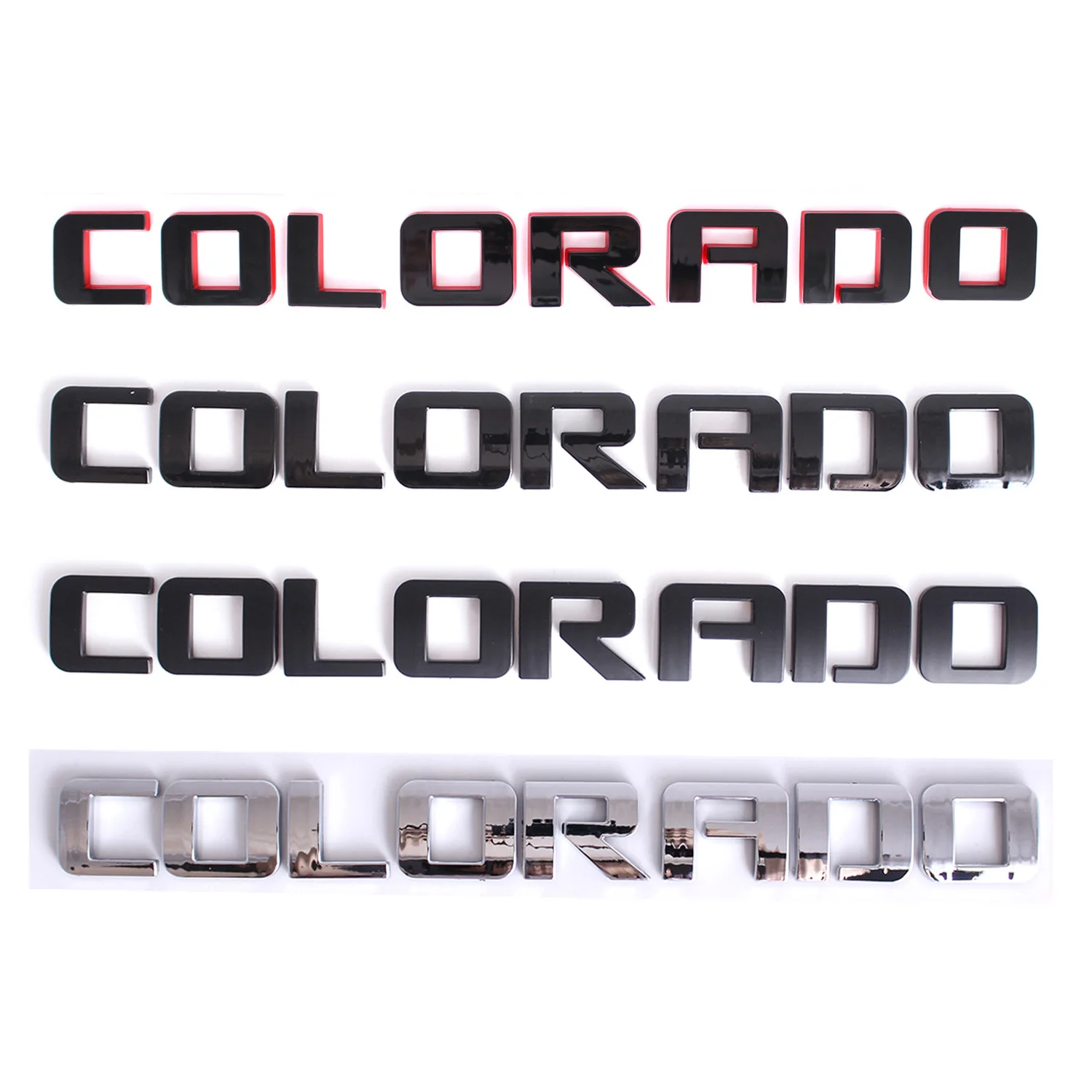 

Colorado Emblem Car Door Fender Side Rear Trunk Tailgate Badge ABS Nameplate Sticker Glossy Matte Black Chrome