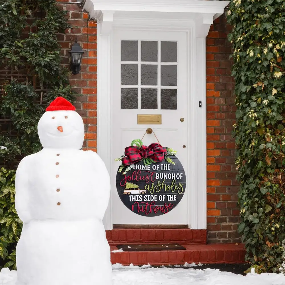 

Подвесной знак, практичный, привлекательный, многоразовый, Рождественский, подвесной знак, украшение для дома, венок для повседневной жизни