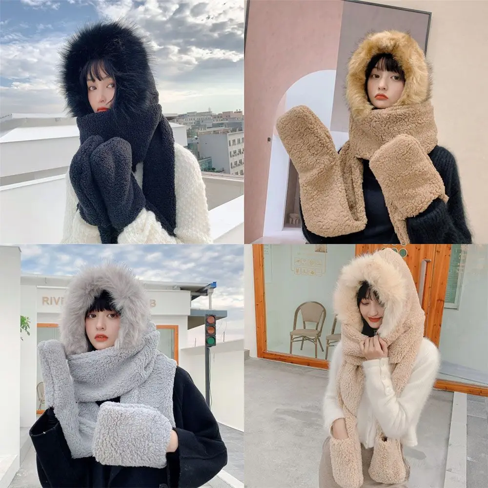 

Повседневная Новинка из искусственного меха зимняя шапка шарф перчатки набор шапочки шапки женские шапки Плюшевые