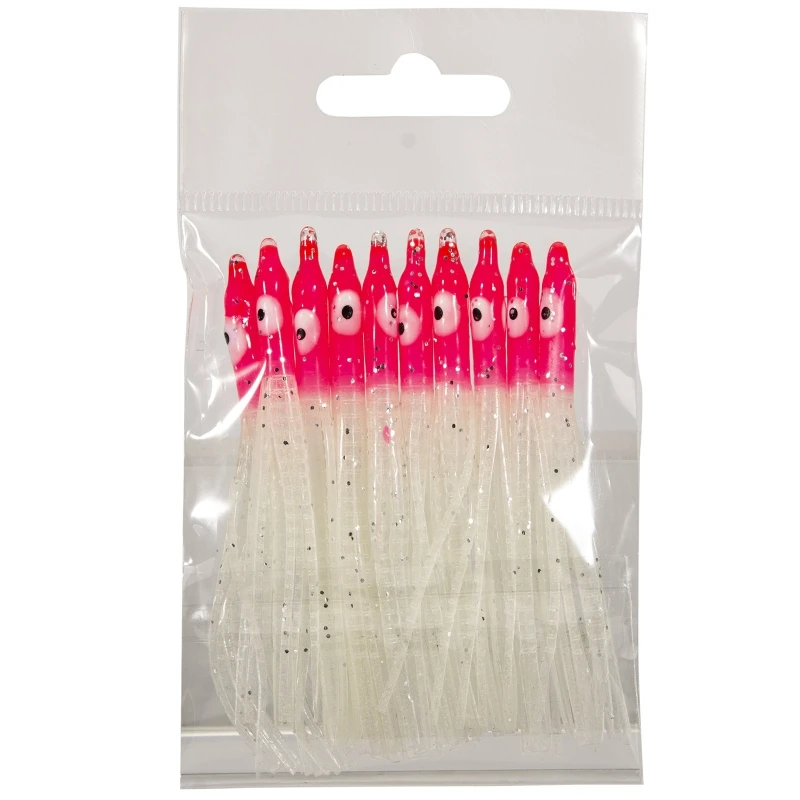 

2 Color 10PCS/lot Squid Hook Soft Bait Fishing Lure Artificial Squid Hook Jigs Octopus Squid Shrimp Fishing Tool