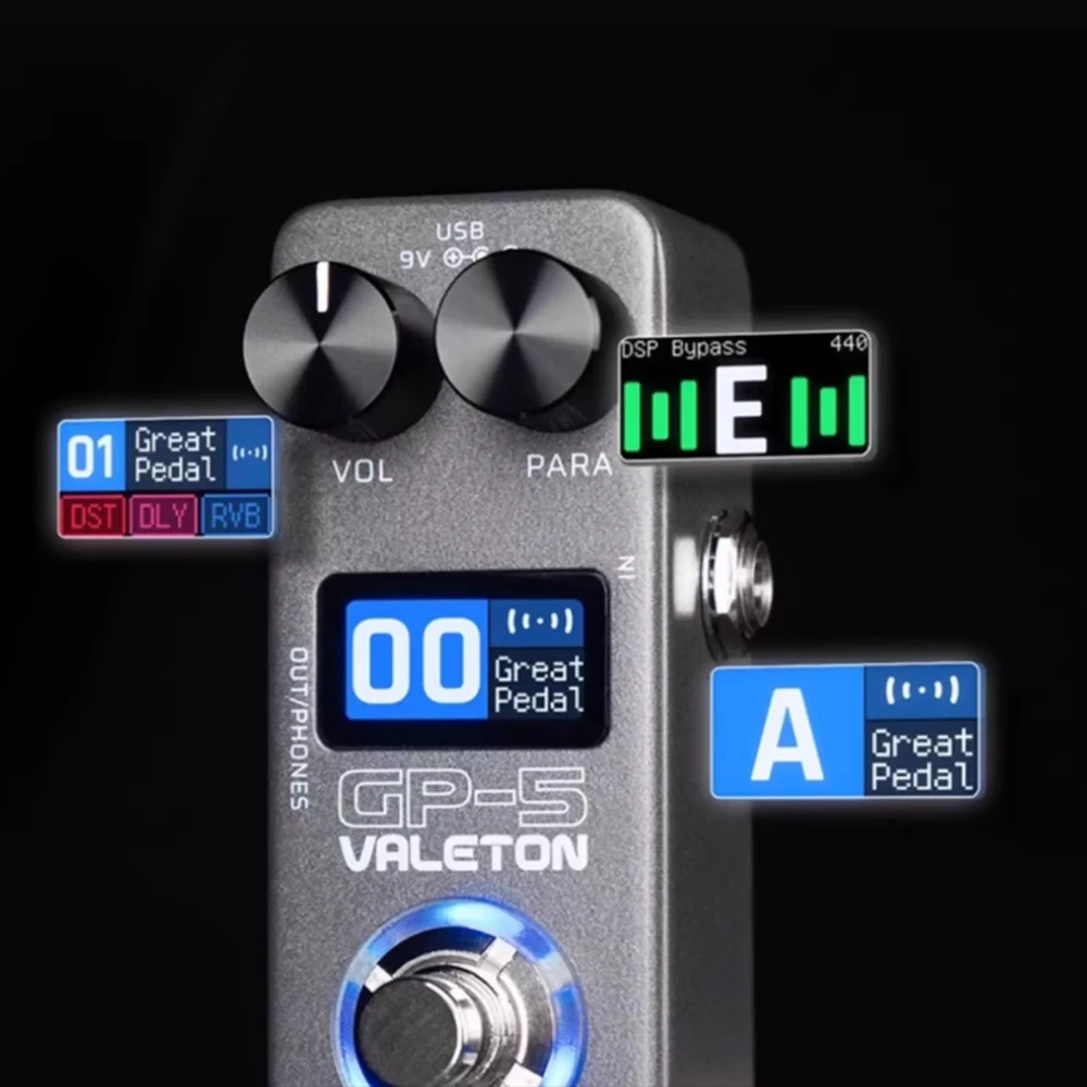 Гитарный мультиэффект-процессор Valeton GP-5 с моделированием усилителей, лупером, IR-имитацией кабинетов, Bluetooth, USB-записью (только на китайском языке) (art.: 3920d9fa747e2) - 3920d9fa747e2