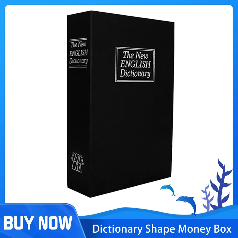 

Dictionary Shape Money Box Safes MIni Piggy Bank For Banknotes Cash Coins Home Accessories Gifts Toys For Kids Safe